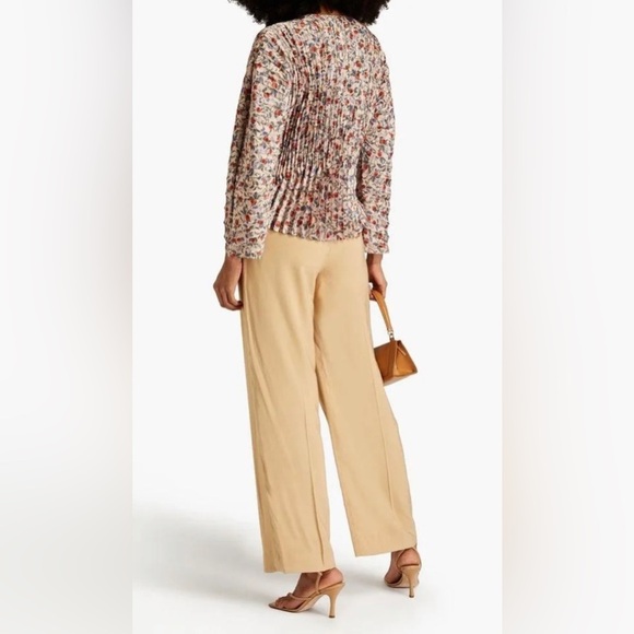 Vince Pomegranate Pleated Blouse - Picture 9 of 9